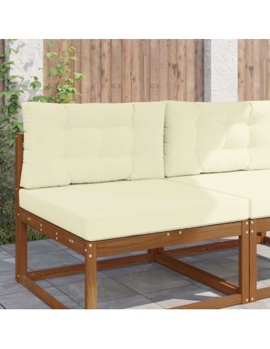 Cuscino per divano da esterno 2 pcs Crema Poliestere