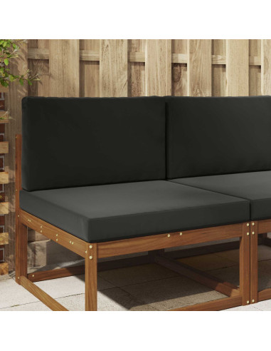 Cuscino per divano da esterno 2 pcs Nero Poliestere