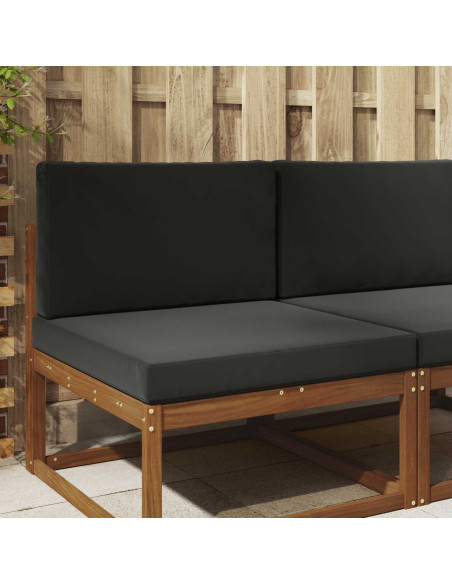 Cuscino per divano da esterno 2 pcs Nero Poliestere