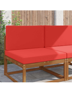 Cuscino per divano da esterno 2 pcs Rosso Poliestere