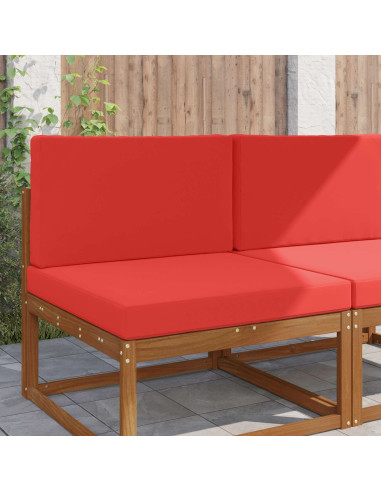 Cuscino per divano da esterno 2 pcs Rosso Poliestere
