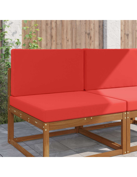 Cuscino per divano da esterno 2 pcs Rosso Poliestere
