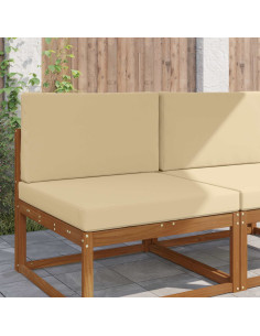 Cuscino per divano da esterno 2 pcs Beige Poliestere
