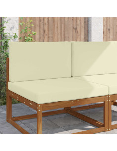 Cuscino per divano da esterno 2 pcs Crema Poliestere