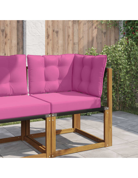 Cuscino per divano da esterno 3 pcs Rosa Poliestere