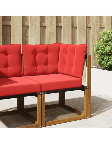 Cuscino per divano da esterno 3 pcs Rosso Poliestere