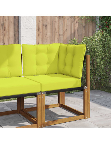 Cuscino per divano da esterno 3 pcs Verde Poliestere