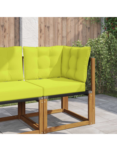 Cuscino per divano da esterno 3 pcs Verde Poliestere