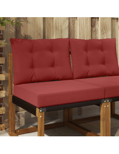 Cuscino per divano da esterno 2 pcs Rosso vino Poliestere 2