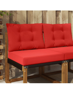 Cuscino per divano da esterno 2 pcs Rosso Poliestere