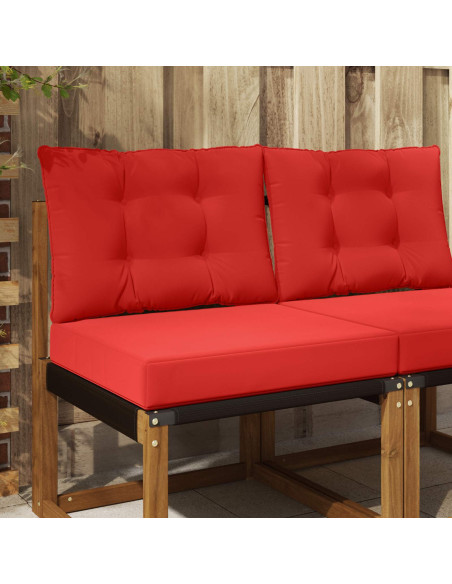 Cuscino per divano da esterno 2 pcs Rosso Poliestere