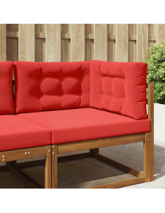 Cuscino per divano da esterno 3 pcs Rosso Poliestere