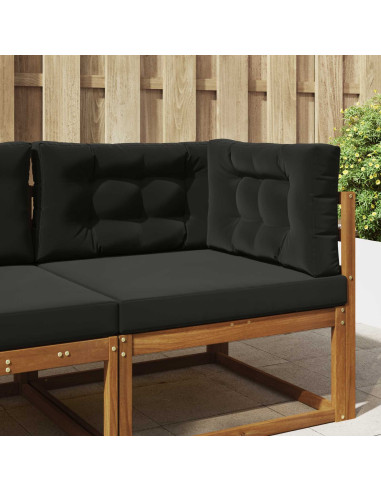 Cuscino per divano da esterno 3 pcs Nero Poliestere