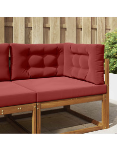 Cuscino per divano da esterno 3 pcs Rosso vino Poliestere