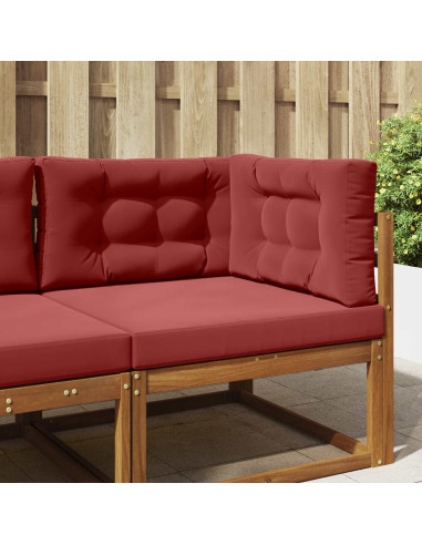Cuscino per divano da esterno 3 pcs Rosso vino Poliestere