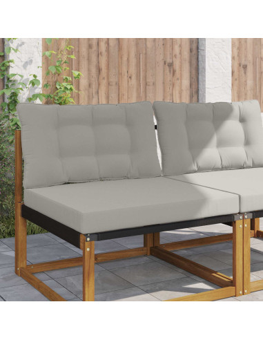 Cuscino per divano da esterno 2 pcs Grigio Poliestere