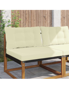 Cuscino per divano da esterno 2 pcs Crema Poliestere