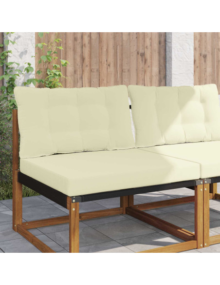 Cuscino per divano da esterno 2 pcs Crema Poliestere