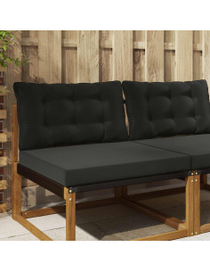 Cuscino per divano da esterno 2 pcs Nero Poliestere
