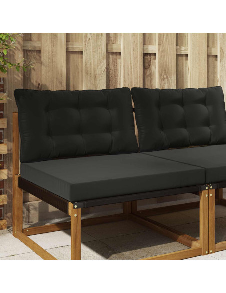 Cuscino per divano da esterno 2 pcs Nero Poliestere