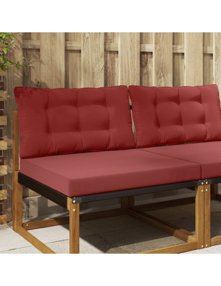 Cuscino per divano da esterno 2 pcs Rosso vino Poliestere