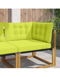 Cuscino per divano da esterno 3 pcs Verde Poliestere