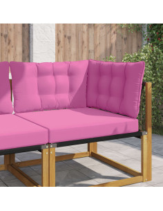 Cuscino per divano da esterno 3 pcs Rosa Poliestere