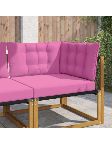 Cuscino per divano da esterno 3 pcs Rosa Poliestere