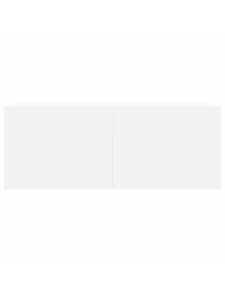 Set di Mobili Porta TV 7 pz Bianco in Legno Multistrato