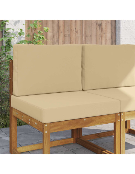 Cuscino per divano da esterno 2 pcs Beige Poliestere