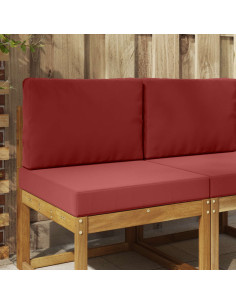 Cuscino per divano da esterno 2 pcs Rosso vino Poliestere