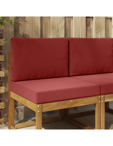 Cuscino per divano da esterno 2 pcs Rosso vino Poliestere