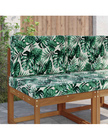 Cuscino per divano da esterno 2 pcs Motivo Foglia Poliestere