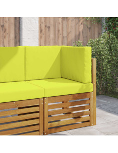 Cuscino per divano da esterno 3 pcs Verde Poliestere