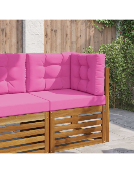 Cuscino per divano da esterno 3 pcs Rosa Poliestere