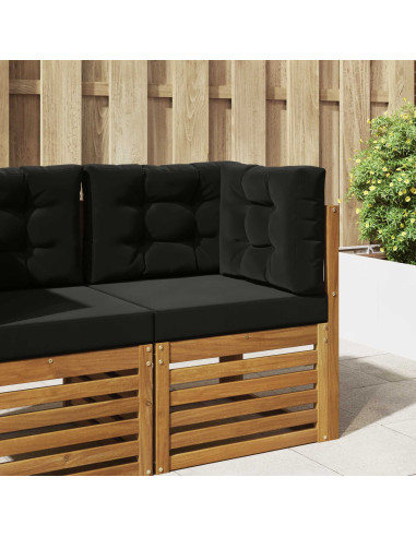 Cuscino per divano da esterno 3 pcs Nero Poliestere