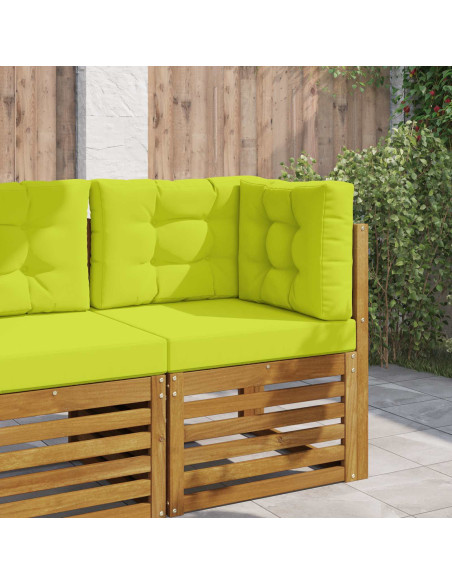 Cuscino per divano da esterno 3 pcs Verde Poliestere