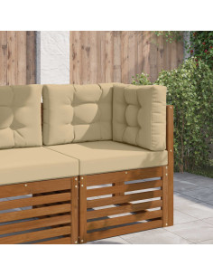 Cuscino per divano da esterno 3 pcs Beige Poliestere