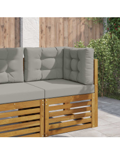 Cuscino per divano da esterno 3 pcs Grigio Poliestere