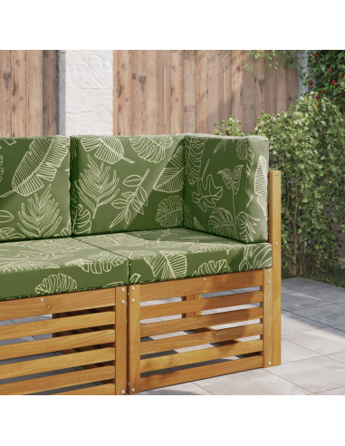 Cuscino per divano da esterno 3 pcs Design a foglia Poliestere