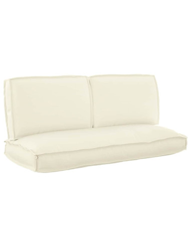 Set di Cuscini 3 pcs Crema Tessuto Oxford