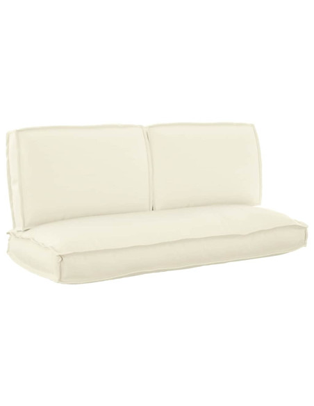 Set di Cuscini 3 pcs Crema Tessuto Oxford