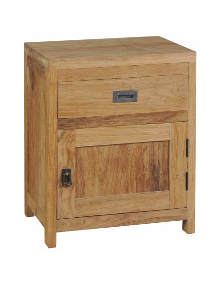 Comodino in Legno Massello di Teak 40x30x50 cm