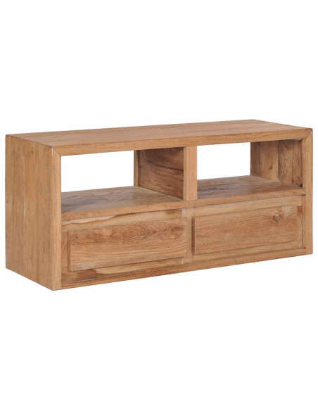 Mobile Porta TV 90x30x40 cm in Legno Massello di Teak