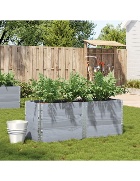 Fioriera da Giardino Grigia 150x50 cm Legno Massello di Pino