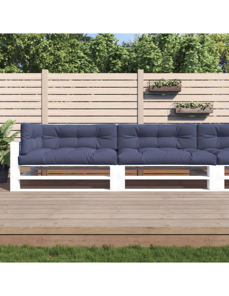 Cuscini per Pallet 5 pz Blu Marino in Tessuto