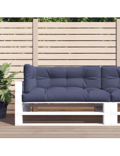 Cuscini per Pallet 3 pz Blu Marino in Tessuto