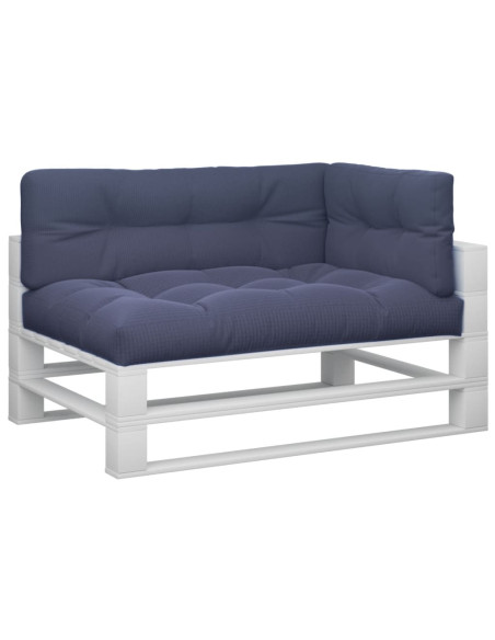 Cuscini per Pallet 3 pz Blu Marino in Tessuto