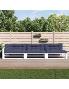 Cuscini per Pallet 7 pz Blu Marino in Tessuto