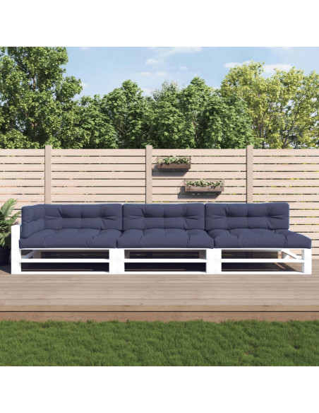 Cuscini per Pallet 7 pz Blu Marino in Tessuto